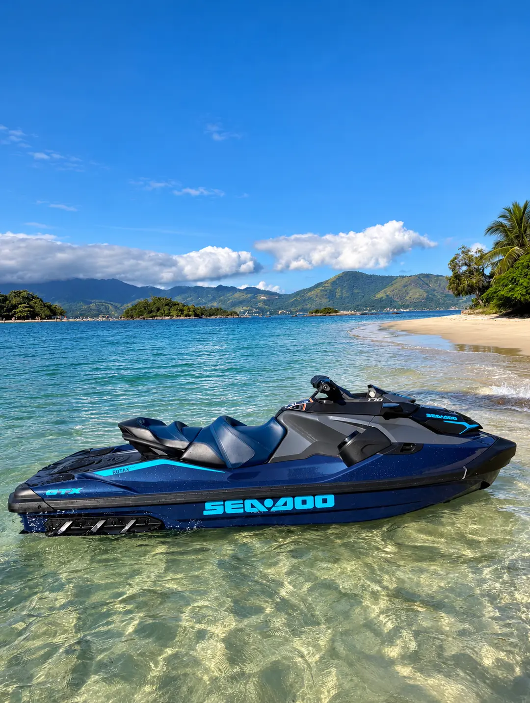 Moto acuática Sea-Doo de Paradise Boat en las aguas de Angra dos Reis